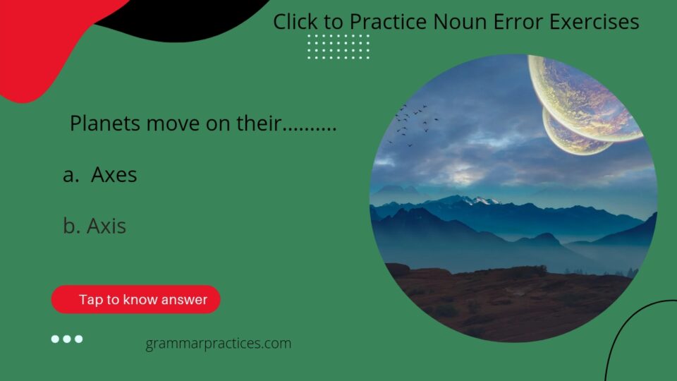 Noun error exercises
